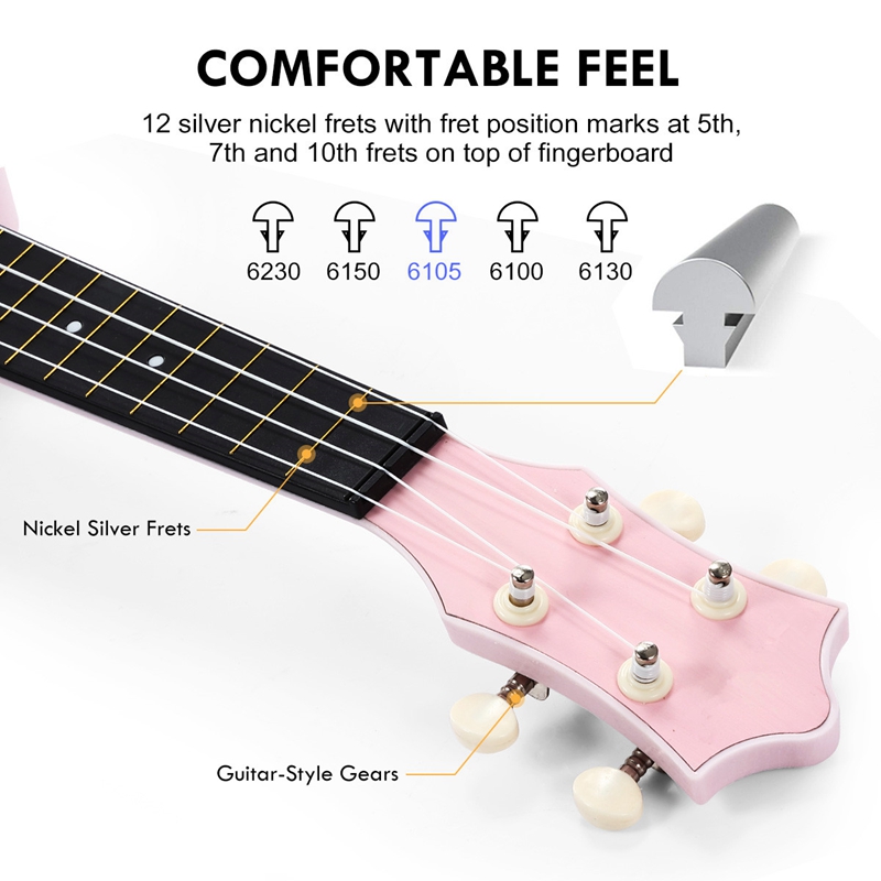 21 Inch Ukulele Kid Guitar Four String Wood Children Ukulele Ukulele Uke Beginner Kit Kids Students Starter Best
