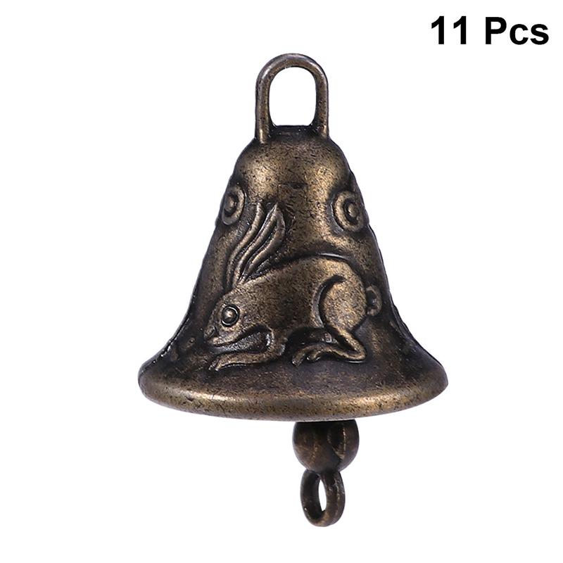 11Pcs Metalen Antieke Bel Feng Shui Metalen Wind Chime Fortuin Jingle Bell Fortuin Jingle Bell Bells En Windgong accessoires
