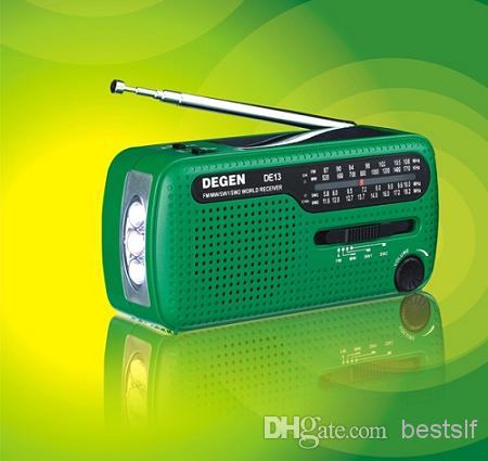 XHD® DEGEN DE13 FM AM SW Crank Dynamo Solar Power Emergency Radio - View #8