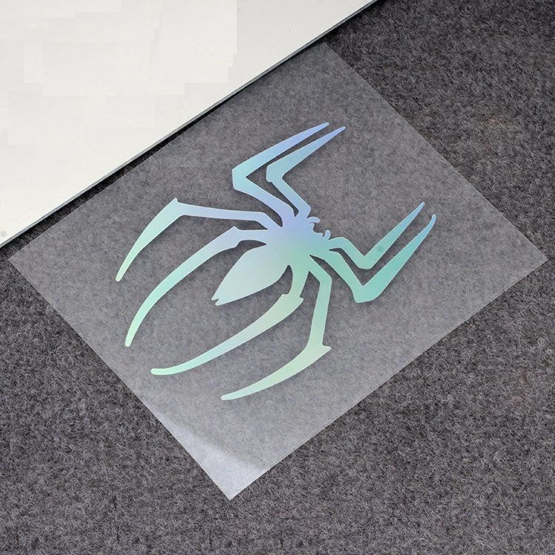 2 adesivi per moto, adesivi per casco, decorazioni a forma di ragno, adesivi riflettenti impermeabili, decalcomanie per la modifica degli adesivi: Piccolo / Verde militare