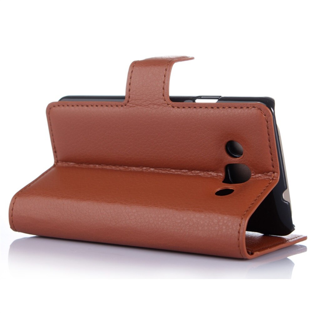 Para LG L60 X145 de lujo billetera cubierta cyboris para LG L60 Dual X147 caso tapa, lichi Funda de cuero de la PU con ranura para tarjeta titulares