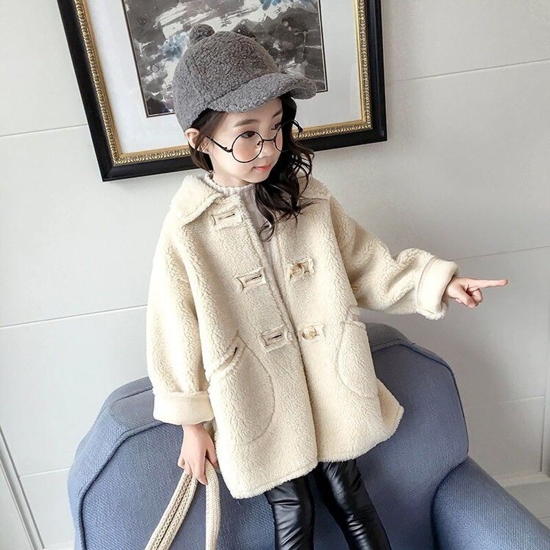 Meisjes Winter Herfst Wollen Jas En Najaar Kinderen Lange Sectie Kinderkleding Mode Casual Winter Jas