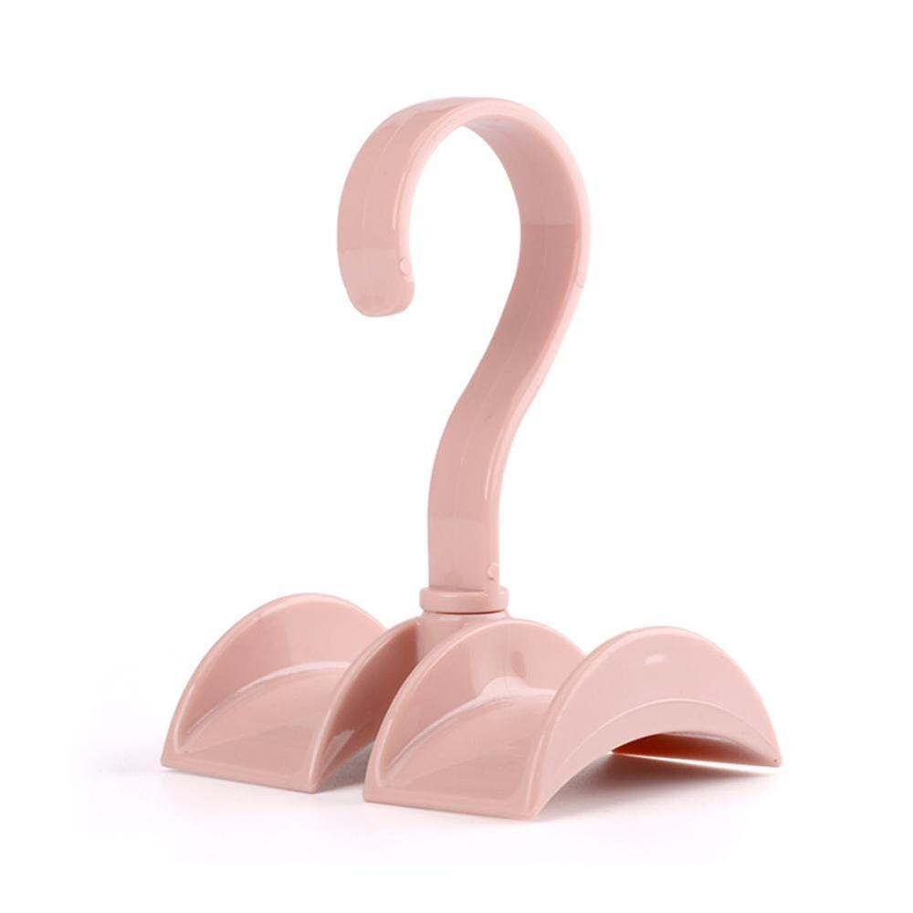 Cravate manteau placard cintre sac en plastique cintre garde-robe organisateur de blanchisserie sans rotation multifonction stockage poinçon porte-outil: pink