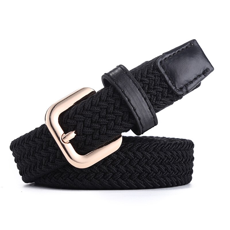ZLD – ceinture en toile unisexe, alliage, boucle ardillon, costume parent-enfant, tissage décontracté, toile tissée simple, bande élastique unie: 4