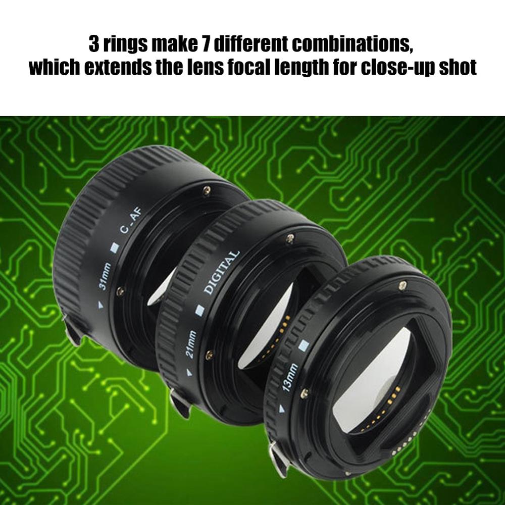 Metal Auto Focusing Macro Extension Lens Adapter Tube Rings Set 13/21/31mm Camera Lens for Canon for EOS EF Mount