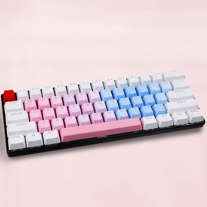 Double Shot Backlit Keycaps RGB PBT 35 Keys 1.44mm for Cherry Mechanical Keyboard Lover Pink