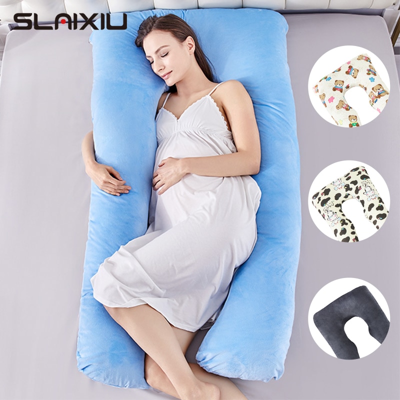 Pregnant Women Sleeping Support Pillow For Pregnant Women Body 12 100% Cotton Rabbit Print U Shape Maternity Pillows Pregnancy