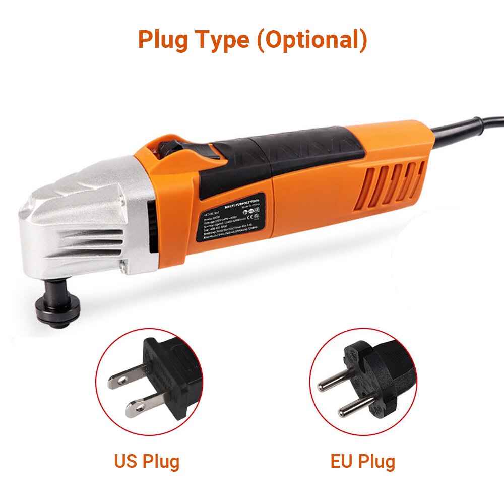 Oscillating Multi Saw Various Speed Electric Trimmer Woodworking Swing Shovel Multi Purpose Tool with Sanding Sheet Saw Blade