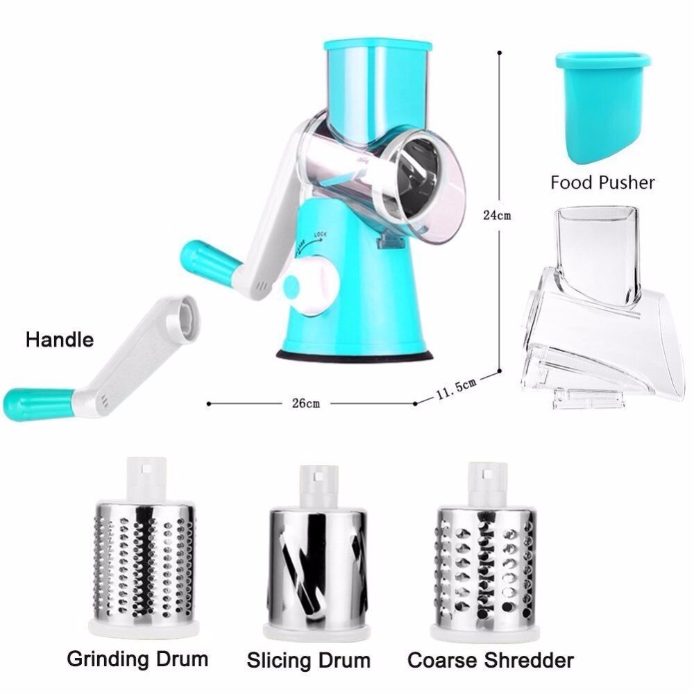 TTLIFE 3 Stainless Steel Blades Vegetable Cutter Apple Slicer Potato Carrot Onion Chopper Grater Durable Slicer Kitchen Gadget