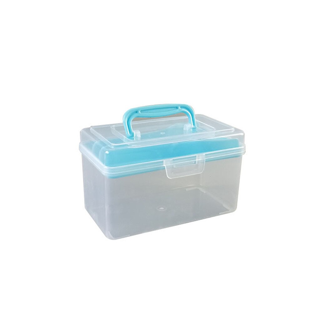 Double Deck Reels Sorting Storage Box Transparent Fishing Line Gear Case Holder Transparent Sewing Thread Container Bobbins Case