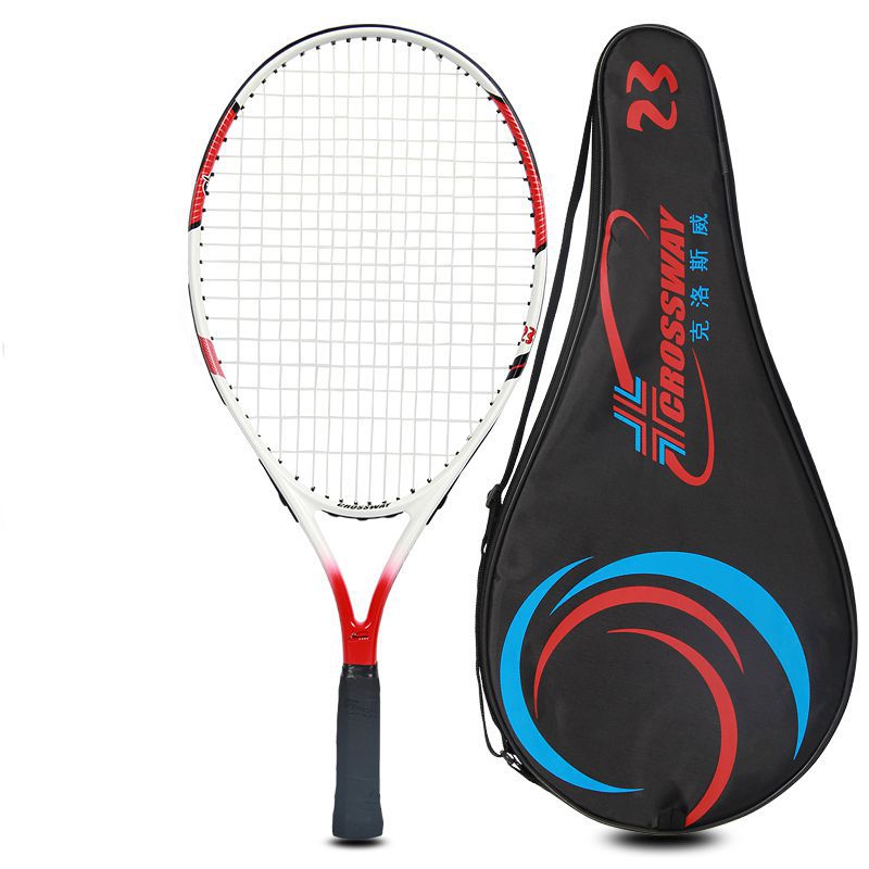 Tennisracket Geïntegreerde Racket Carbon Sport Rackets Speciaal Voor Kinderen Sterke Schokabsorptie Prestaties Duurzaam: RED WHITE