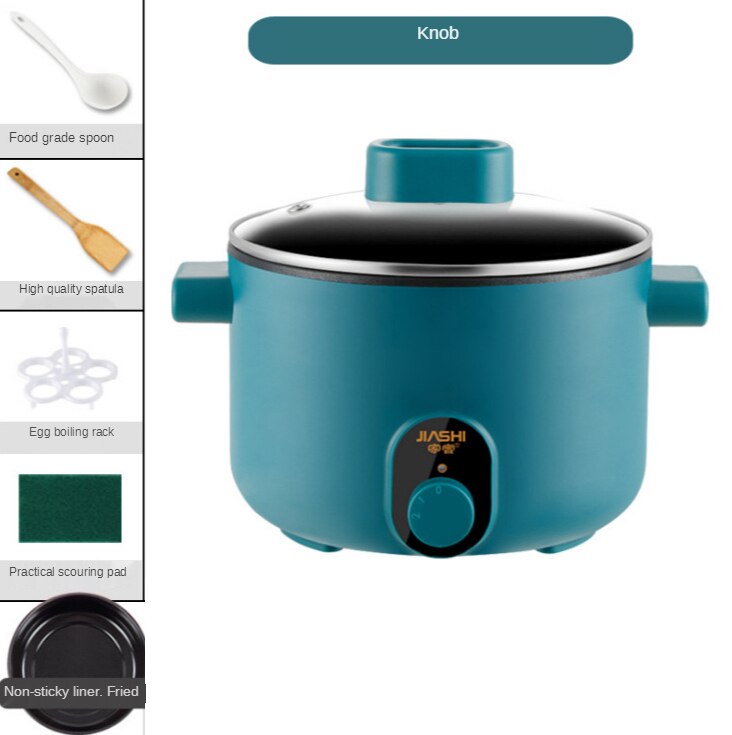 Olla eléctrica para Cocina eléctrica, olla eléctrica de una pieza para asar, para dormitorio de estudiantes: Knob / CN
