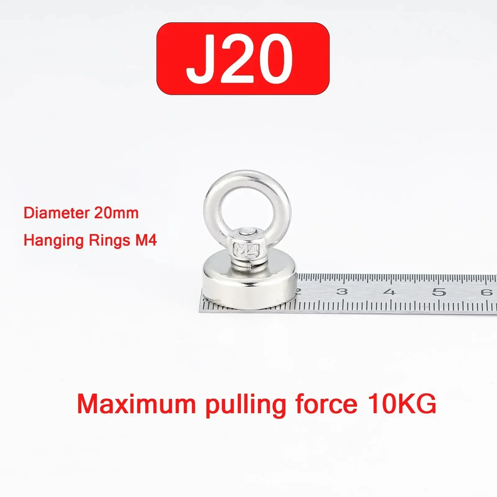 Super Strong Neodymium Magnets N52 Iman Ima Magnetic Fishing Magneat with Countersunk Hole Eyebolt for Salvage Fishing Magnet: Orange