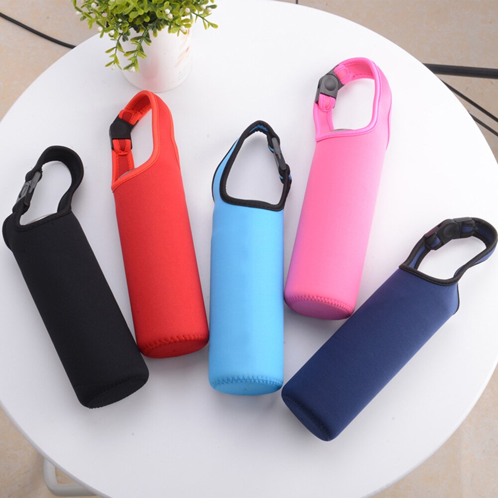 Funda aislante térmica para botella de agua de 500ml, funda protectora para almacenamiento con asa, bolsa aislante portátil