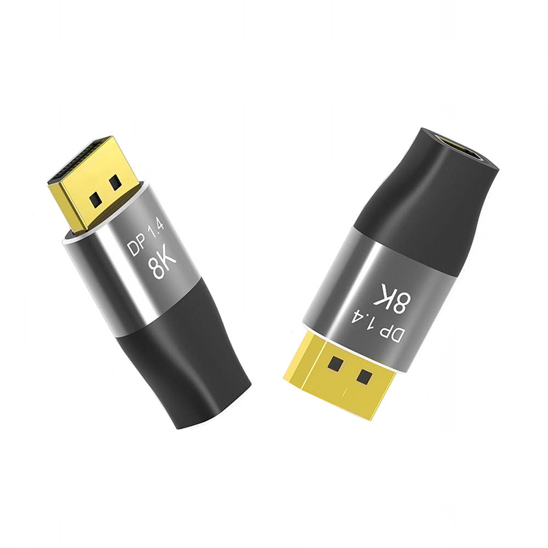 Mini conversor dp1.4 para dp padrão 8k60hz 4k144hz hd adaptador de conversão bidirecional displayport vídeo áudio estender plugue de fio