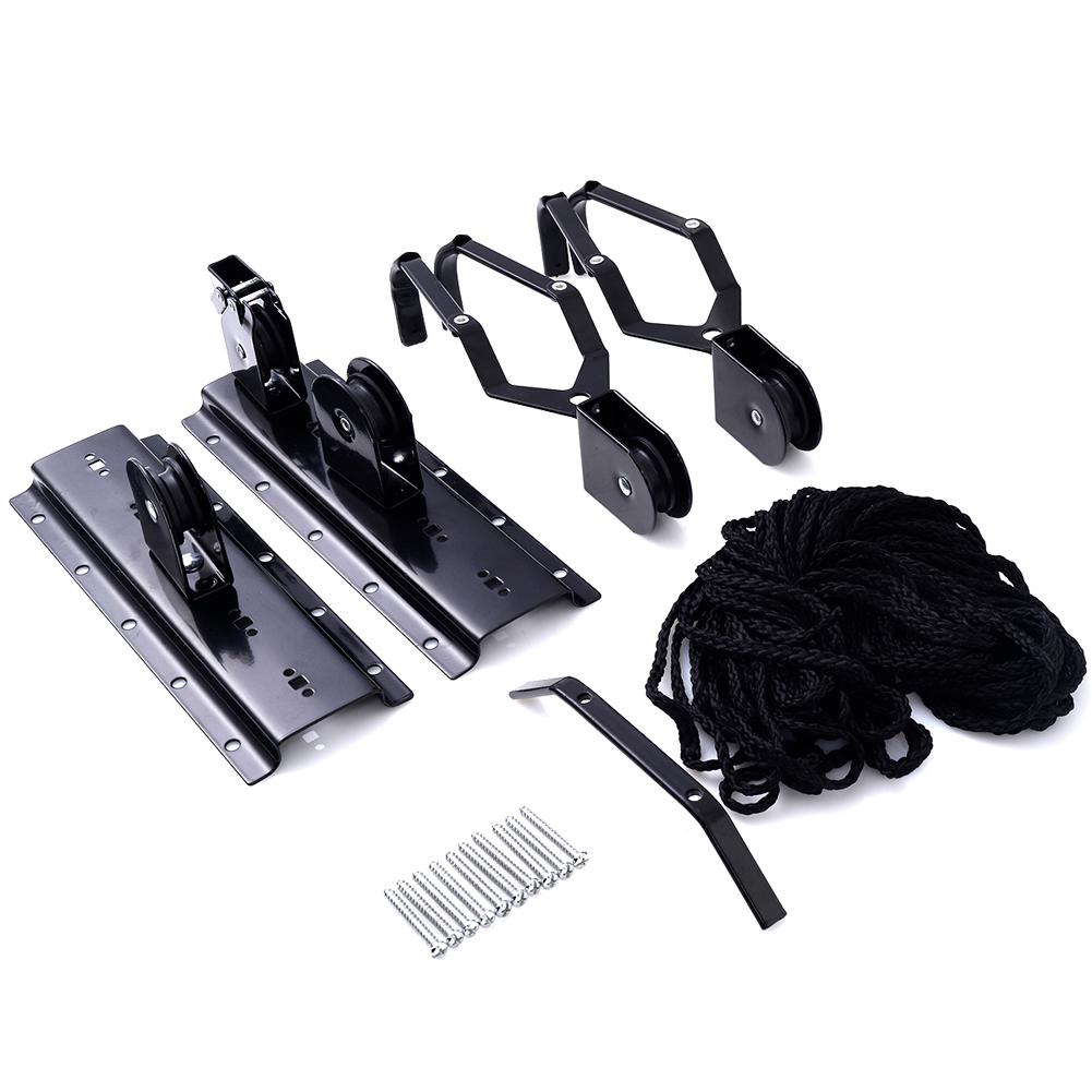 Mounted Hoist Storage Garage Bicycle Lift Ceiling Bike Hanger Save Space Roof Ceiling Pulley rack Wall Mounted Rain Dust Cover