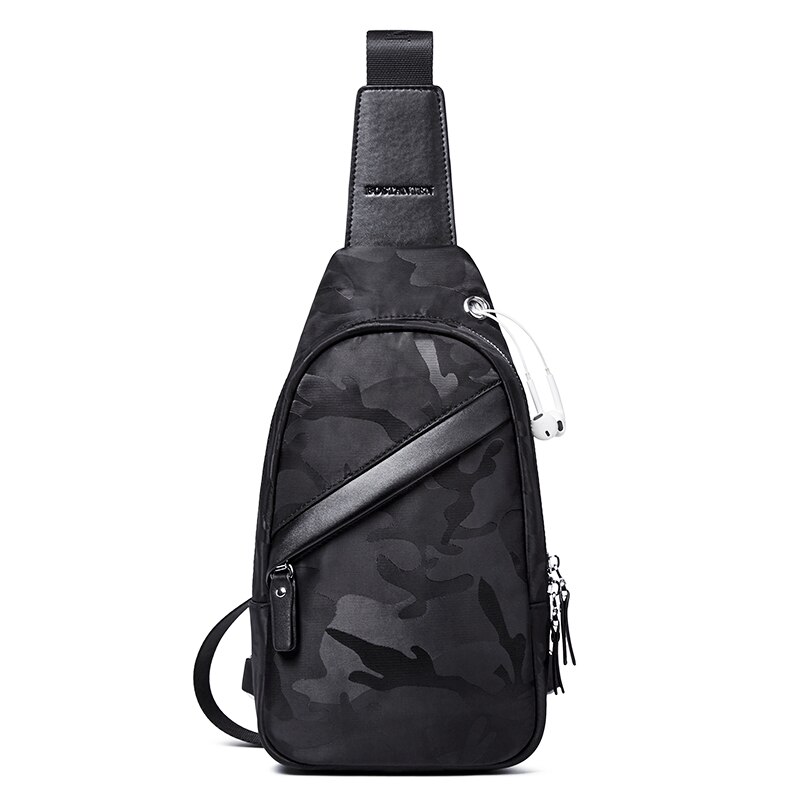 Men&#39;s Chest Pack Sling Single Shoulder Strap Pack Bag Travel Bag Camouflage Canvas Rucksack Chest Bag