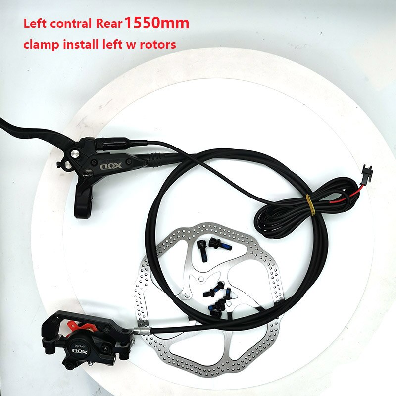 E-Bike MTB Hydraulic Disc brake Set Aluminum Alloy Electric bike scooter Power Control Shifter cut power off Bicycle Brakes: Left rear w