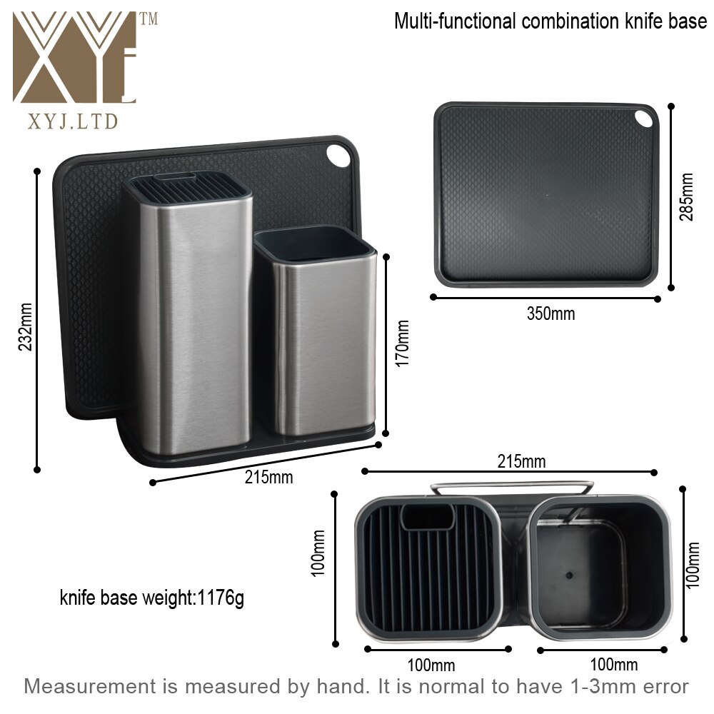 6"8" Stainless Steel Kitchen Knife Holder Storage knife block knife stand Cooking Knife Block Kitchen Accessories: knife holder set