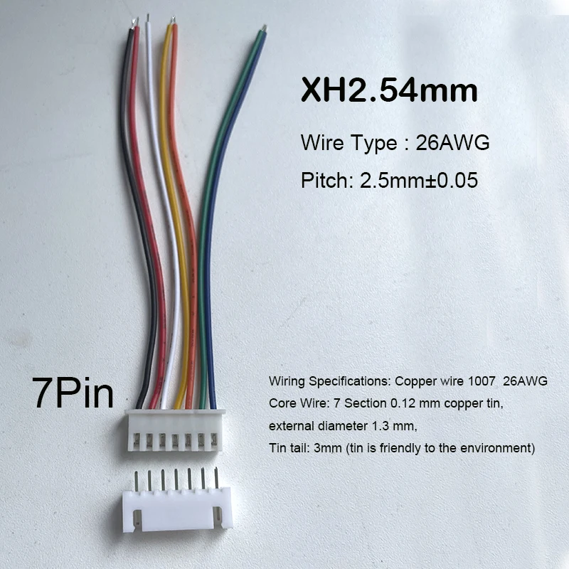 10 zestawów JST XH2.54 XH 2.54mm złącze kabla 2 3 4 5 6 7 8 9 10 PIN gniazdo wtykowe męskie i żeńskie: Brązowy / 5-9 Sztuk