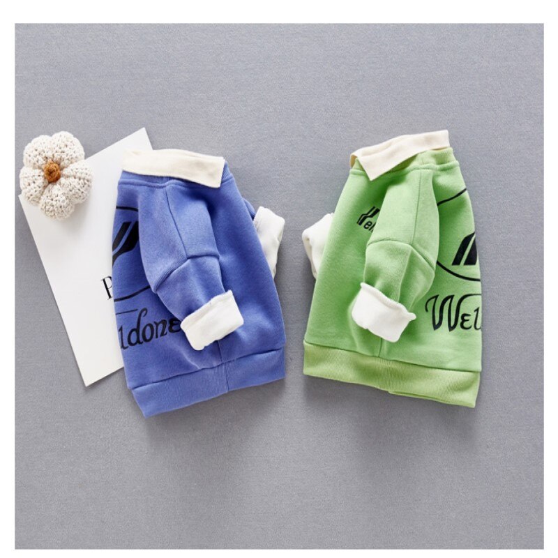 Babys Trui In de Herfst En Winter Pluche Babys Verwesterde Jas Childrens Warme Kleding Meisjes Kleding Babys Winter Kleding