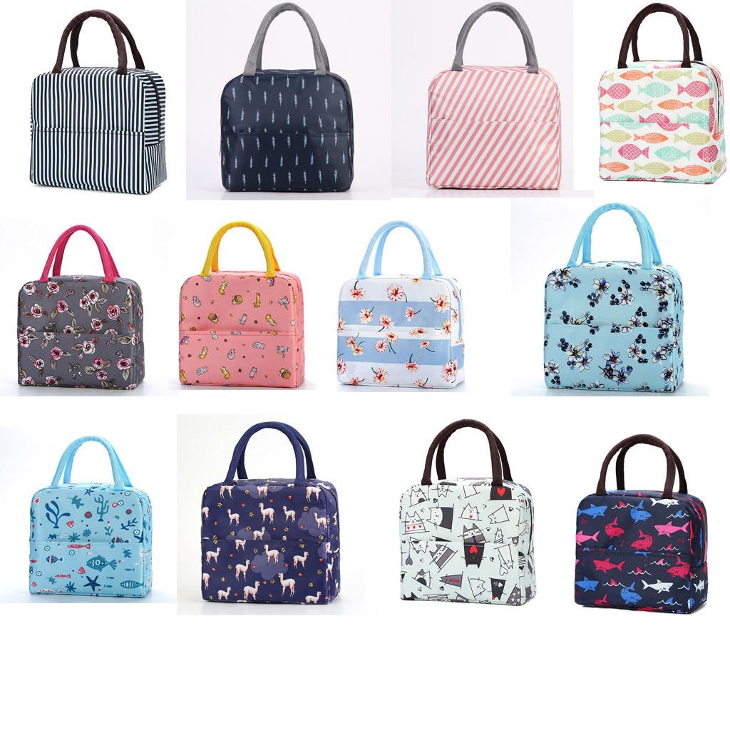 Simple Style Large Capacity Waterproof Oxford Lunch Bag Outdoor Picnic Bag high capacity Oxford humanized Lunch package