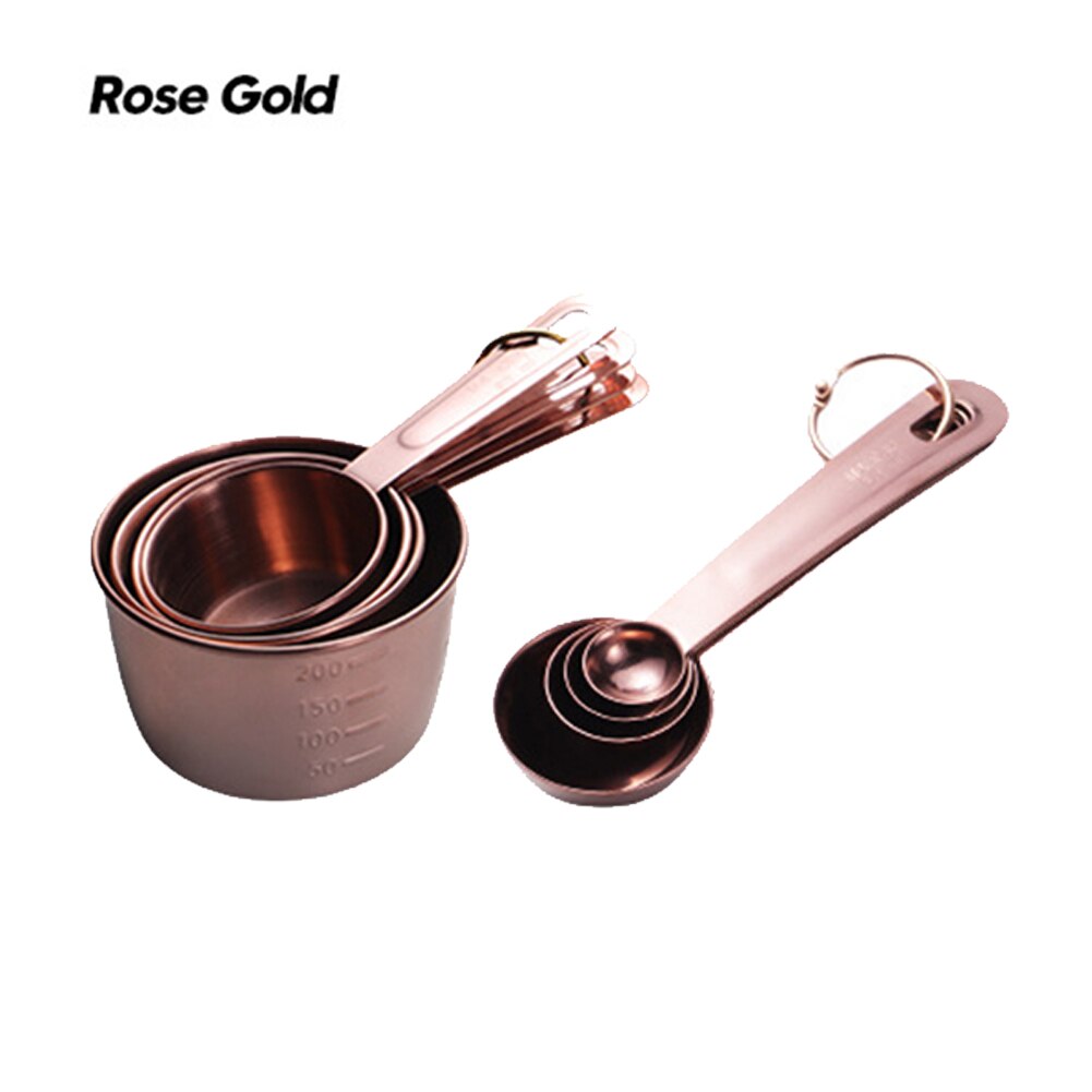 Full Stainless Steel Measuring Cup Spoon Kitchen Baking Cooking Tool Set US Standard Notation Kitchen Tools