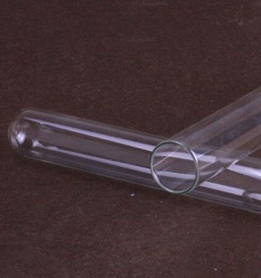 LOT 10 13x100mm Glass Round bottom Heavy wall Flat mouth Test Tube for Chemistry Laboratory