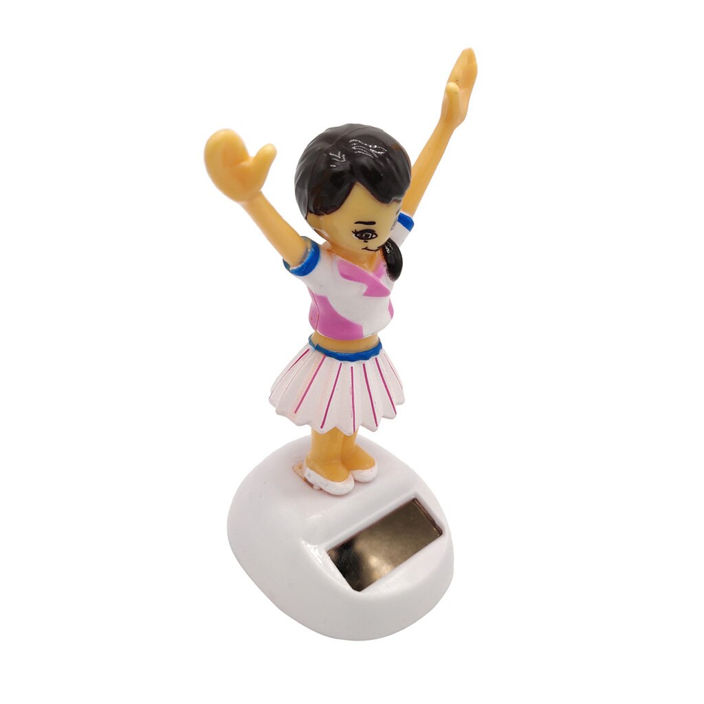 Zonne-energie Dansen Handen Up Girl Doll Auto Accessoires Wetenschap Speelgoed