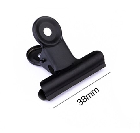 50 sztuk czarne metalowe klipsy biurowe artykuły biurowe domowe spinacze robić papieru mocowanie mała książka klip szkicowanie pokładzie szkicowanie klipy: 50szt 38mm