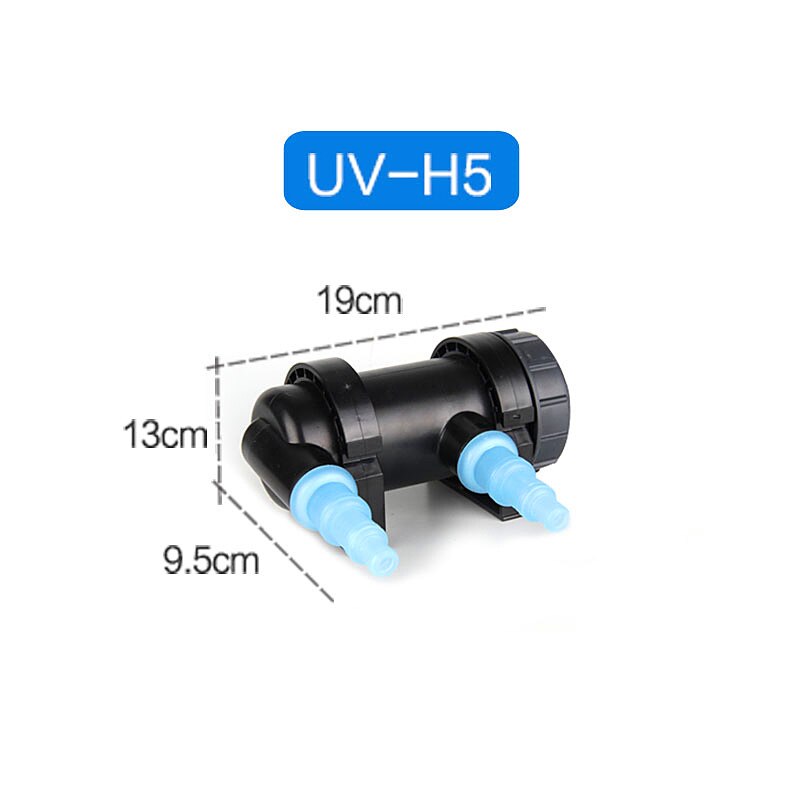 JEBO-Lámpara esterilizadora UV, limpiador de agua ligero para acuario, estanque y pecera, 220-240V, H5/H7/H9/H11/H13/H18/H24/H36, 5-36W: 5W