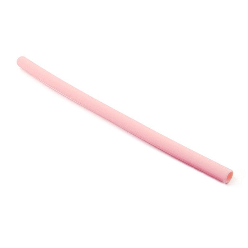 Food grade fold drinker populær resirkulering silikon cocktail godteri farge halm festrekvisita rett 1pc: Rett rosa