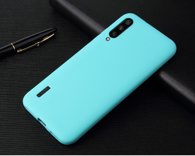 Case For Xiaomi Mi A3 Xiaomi MiA3 Silicone TPU soft case for Xiaomi Mi A3 Ultra thin Matte Candy color Cover Back case: Sky Blue