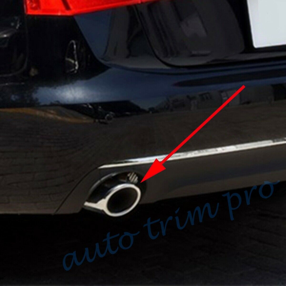 80mm 3.15" Universal Auto Rear Exhaust Muffler Tailpipe Tips Cover Trim Fit For Diameter Between 65mm-78mm Model