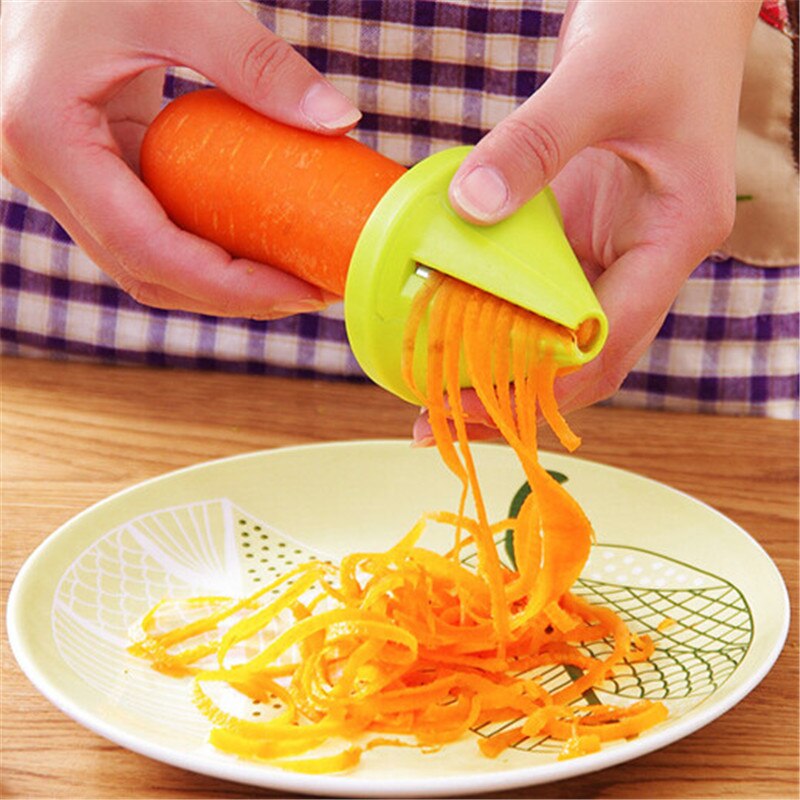 Plantaardige Spiral Slicer Trechter Model Fruit Shred Gadget Apparaat Koken Salade Wortel Radijs Cutter Kitchen Tools