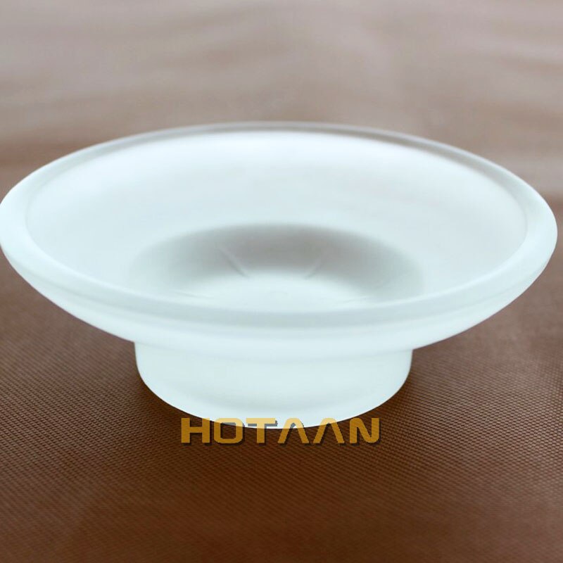 Jabonera de vidrio transparente para baño, accesorio sólido, jabonera de vidrio mate, YT-7101,
