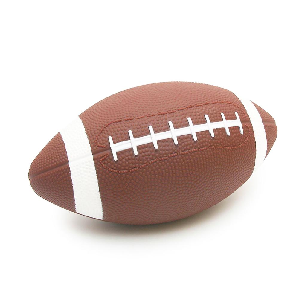 1pc de la PU suave balón de Rugby de espuma marrón Anti-estrés Rugby fútbol pelota de juguete adiestramiento al aire libre fútbol americano para aliviar el estrés: Default Title
