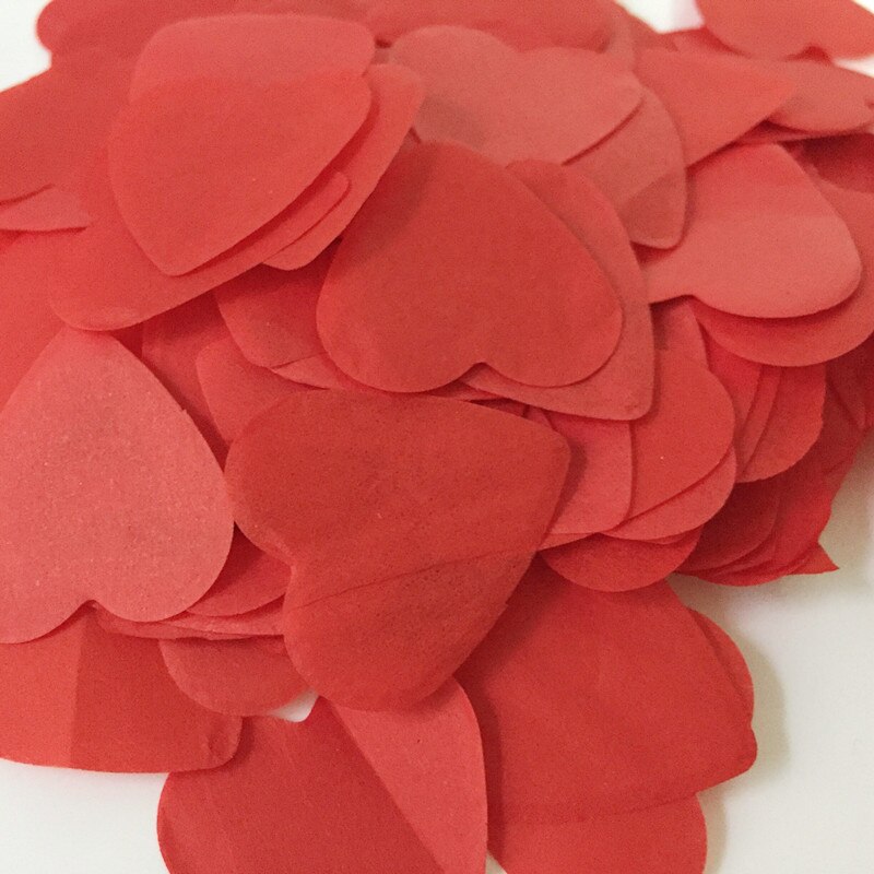1000 stk bryllup konfetti kærlighed hjerte form silkepapir rød hvid farver bryllup dekoration fødselsdag dekorative fest forsyninger: Rød