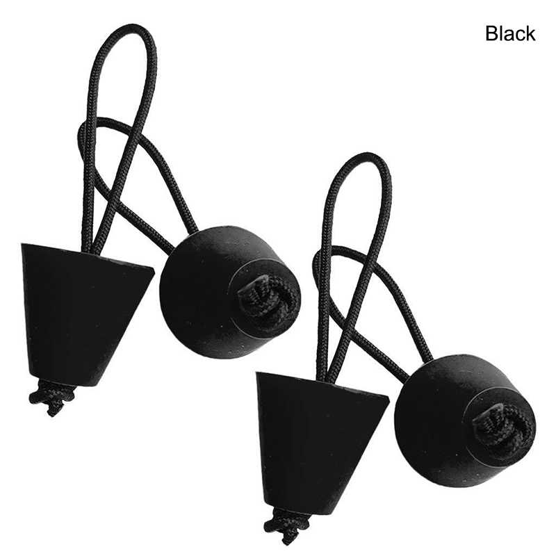 Kit de tapones universales de silicona para Kayak, tapones duraderos para canoa, tapón resistente al desgaste, pieza de repuesto, 4 piezas: Negro