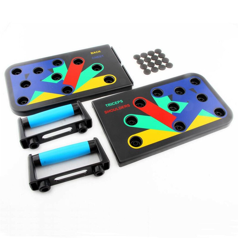 Tabla plegable 9 en 1 para hombre y mujer, equipo de gimnasio para entrenamiento de culturismo, ejercicio de Fitness completo,: Default Title