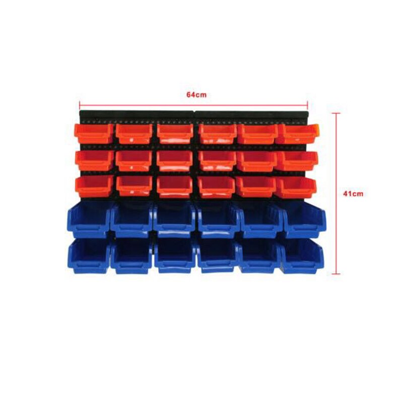 Wall-mounted Box Tool Parts Garage Unit Shelving Organiser Antistatic Plastic Tool Parts Case ABS Thickened Bin Storage