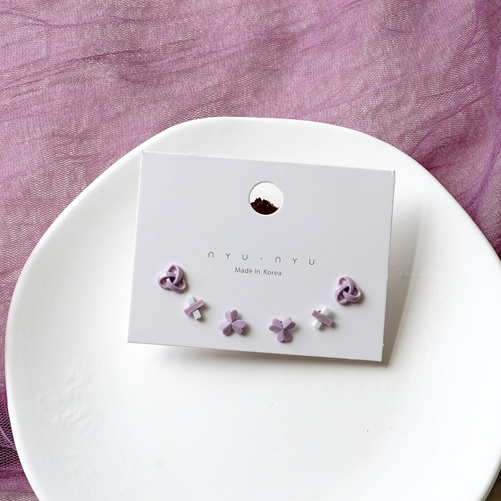 Juego de pendientes de cerámica para mujer y niña, aretes redondos de varios colores con forma de flor, estrella, avión, universo y Planeta, joyería para la oreja, 3 pares: Chapado en cobre envejecido