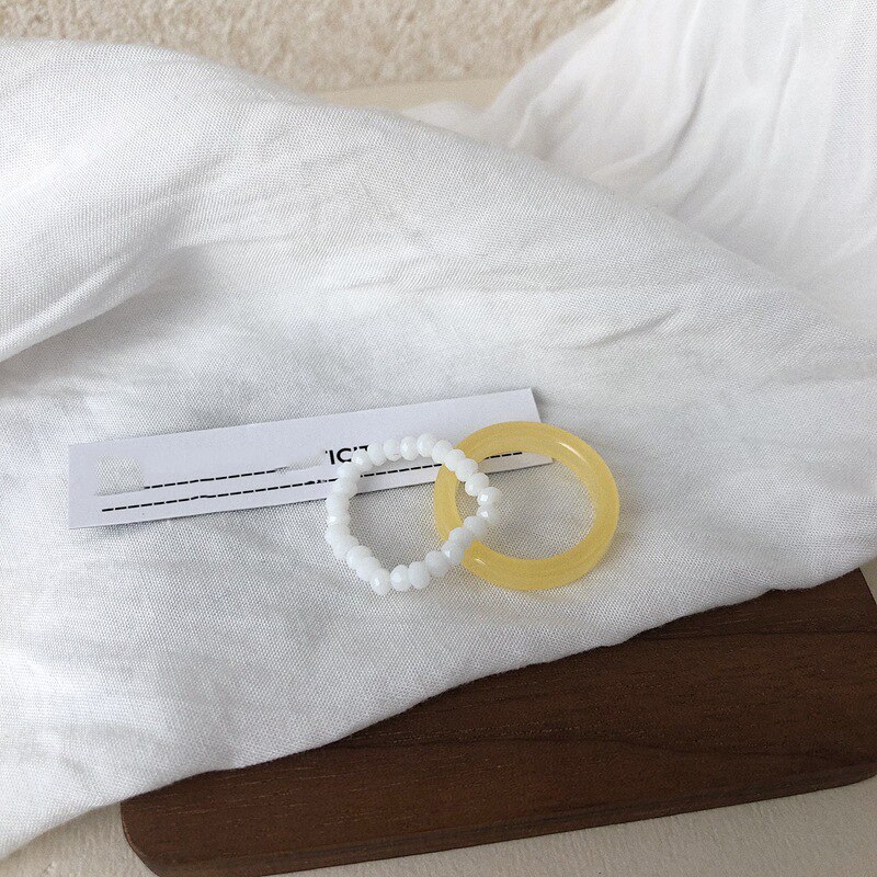 Böhmische Perlen Ringe Natürliche Stein Schmuck Multi Farbe Handgemachte Frauen Mädchen Hochzeit Ringe Elastische Verstellbare