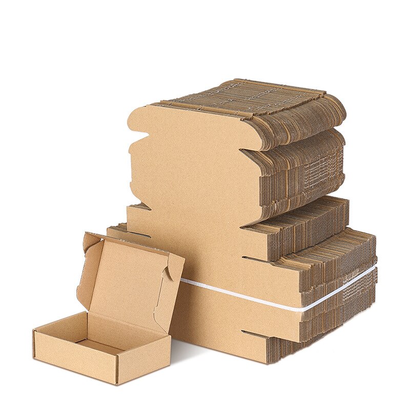 10 Uds. De embalaje de cartón Kraft de varios tamaños blanco/marrón, pequeños para de boda, jabón hecho a mano, caja de para eventos de dulces de Chocolate