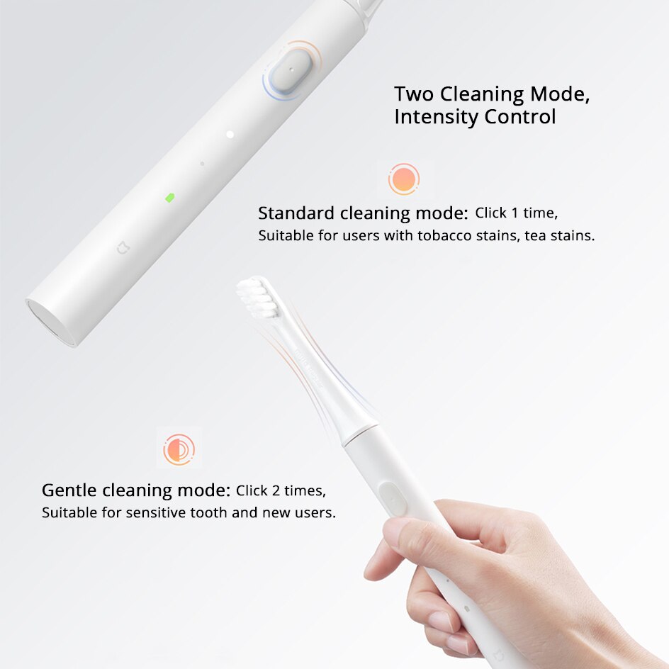 Cepillo de dientes eléctrico ultrasónico Xiaomi Mijia T100 y cabezales de repuesto para cepillo de dientes con limpieza profunda para adultos