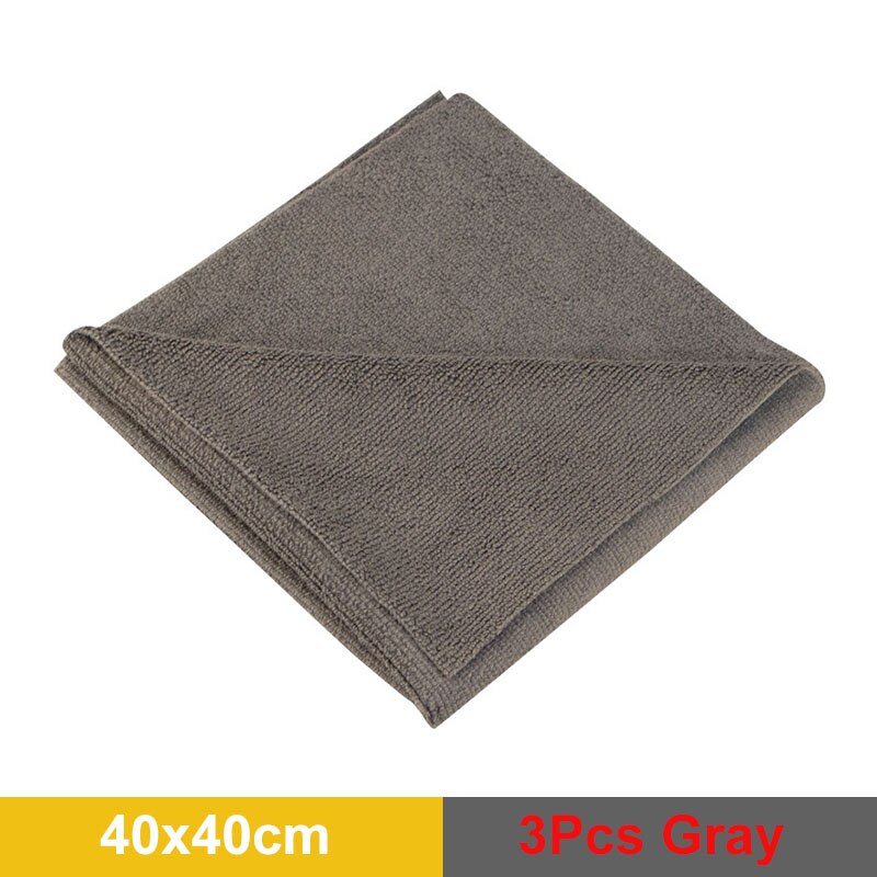 Extra Soft Car Wash Waxed crystal Microfiber Towel Car Cleaning Drying Cloth Car Care Cloth Detailing Car WashTowel Never Scrat: 3pcs gray