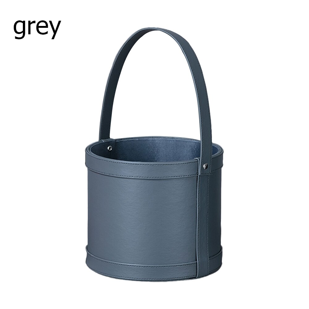 Flower Boxes Bouquet Florist Packaging Box Round Wedding Cake Box Transparent PVC Leather Flower Dustproof Exhibitions: B-Grey