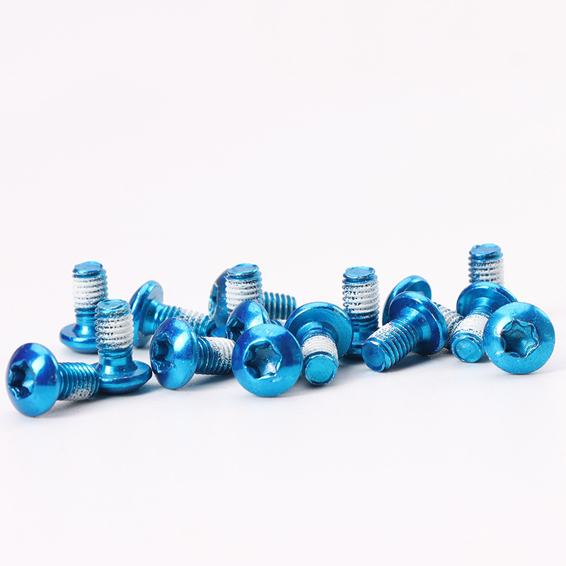 12 stücke Mountainbike Bremsscheibe Schrauben MTB Fahrrad M5x10mm Schrauben Edelstahl T25 Zyklus Fahrrad Bremsscheibe Schrauben schraube: Himmel Blau