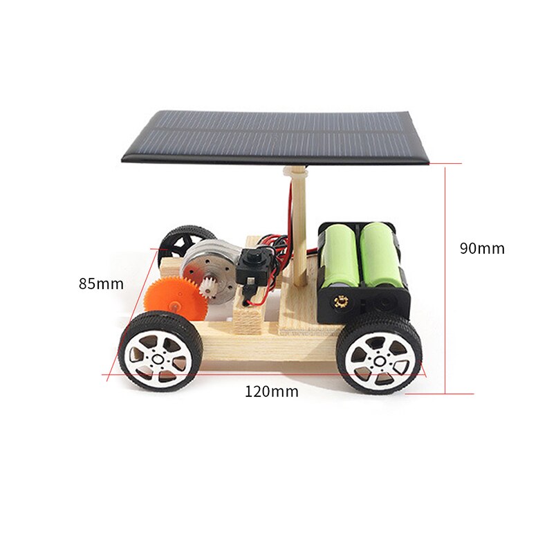 Montage Kit Diy Solar Auto Hybride Elektrische Voertuig Houten Motor Fysieke Wetenschap Gadget Voor Stem Kids Onderwijs Model Speelgoed