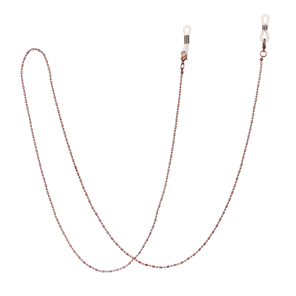 Chaînes de lunettes à perles Vintage 61/80cm | Cordon de lunettes ajustable, collier lanière pour femmes et hommes, porte-lunettes de lecture, de retenue: brown